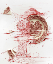 Where the Plate Breaks, the Story Begins. The poetic world of Rob Strati and the fragments that bloom into ink-drawn dreams